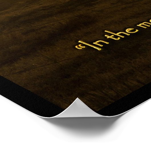 Psaume 5:3 Poster de la Bible chrétienne (Coin)