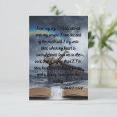 Psaume 61:1-3 KJV Bible Verse Carte de voeux plat (Debout devant)