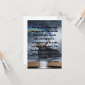 Psaume 61:1-3 KJV Bible Verse Carte de voeux plat (Devant/Arrière en situation)