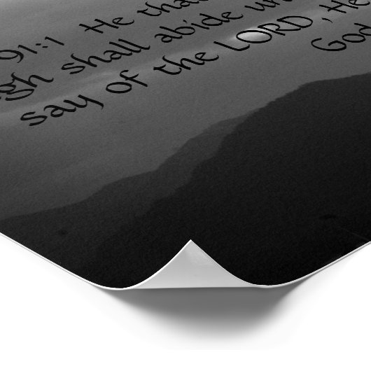 Psaume 91 : 1,2 affiche (Coin)