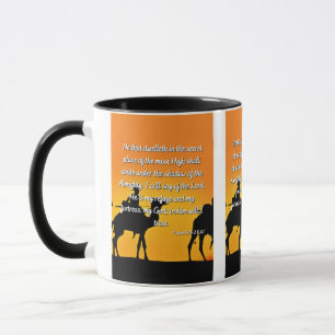 Psaume 91:1-2 KJV Bible Verse Mug Deux Tons