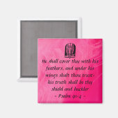 Psaume 91:4 aimant (Recto/Verso)