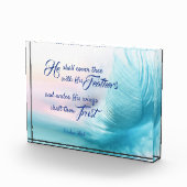 Psaume 91:4 Bloc photo du roi James (Droite)