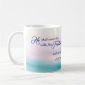 Psaume 91:4 Le roi James Mug (Gauche)