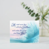 Psaume 91:4 Version King James Carte postale (Debout devant)