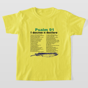Psaume 91 Bible Écriture Girls T-shirt chrétien