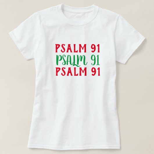 Psaume 91 Bible Écriture Girls T-shirt chrétien (Design devant)