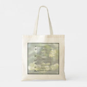 Psaume 91 Fleur Blanche Douce Sac Côtelé Chrétien (Dos)