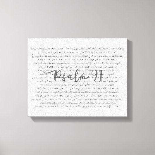 Psaume 91 Mur Art Écriture Toile Design (Recto)