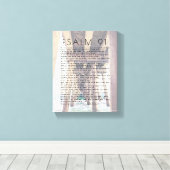 Psaume 91 Rustic Beach Pier Bible Verse Toile Prin (Insitu (Plancher de Bois))
