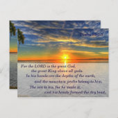 Psaume 95:3-5 Christian Scripture Carte mémoire (Devant / Derrière)