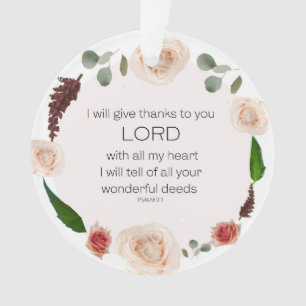 Psaume 9:1, Verse de la Bible, je vous rendrai grâ