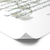 Psaume, Fleur Blanche, Papier Affiche de Valeur (M (Coin)