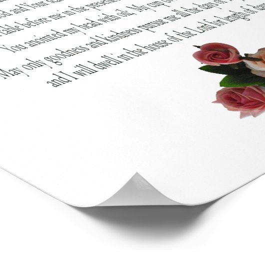 Psaume, Fleur Blanche, Poster de valeur (Matte) (Coin)