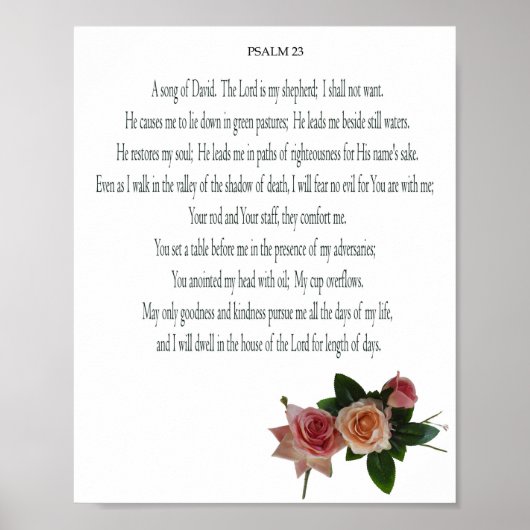 Psaume, Fleur de rose, Papier affiche de valeur (M (Devant)