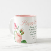 Psaume florale d'anniversaire 118:24 Mug à café à  (Devant gauche)