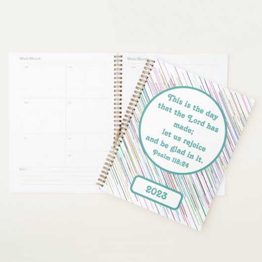 Psaume Inspirationnel 118:24 Christian multicolore (Devant avec enveloppe)