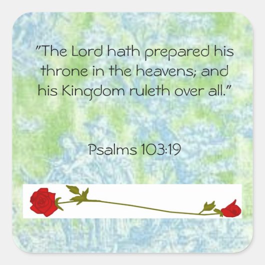 Psaumes 103:19 Écritures autocollants (Devant)