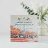 Psaumes 116 1-2 J'aime la carte LORD Bible Flat Ca (Debout devant)