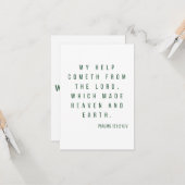 Psaumes 121:2 KJV Bible Scripture Carte de voeux (Devant/Arrière en situation)