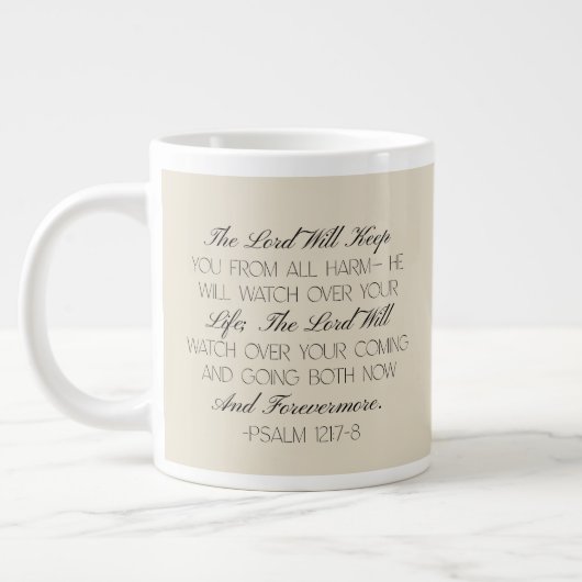 Psaumes 121:7-8 Mug de verset biblique d'espérance (Gauche)