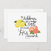 Psaumes 127 Faire-part de grossesse Carte postale (Devant / Derrière)