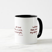 Psaumes 18:1 KJV Bible Verse Mug à deux tons (Devant droit)
