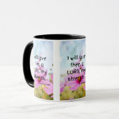 Psaumes 18:1 KJV Bible Verse Pic Mug Deux Tons (Devant gauche)