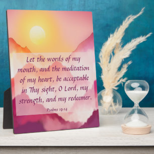 Psaumes 19:14 Plaque