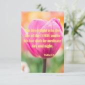 Psaumes 1:2 KJV Bible Verse Pic Appartement Carte  (Debout devant)