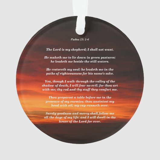 Psaumes 23 : 1-6 (dos)