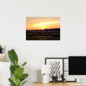 Psaumes 23:4 affiche coucher de soleil (Bureau à domicile)