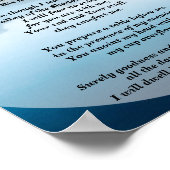 Psaumes 23 Le Seigneur est mon Pasteur Poster (Coin)