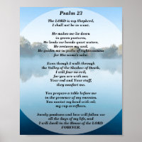 Psaumes 23 Le Seigneur est mon Pasteur Poster