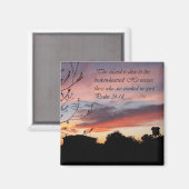 Psaumes 24:18 Psaume d'encouragement Fridge Magnet (Recto/Verso)