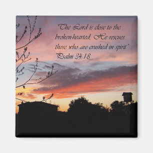 Psaumes 24:18 Psaume d'encouragement Fridge Magnet