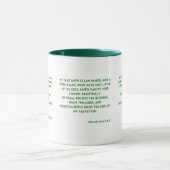 Psaumes 24:4-5 KJV Bible Verse Mug Deux Tons (Centre)