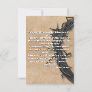Psaumes 24:4-7 KJV Prière Carte de voeux plat