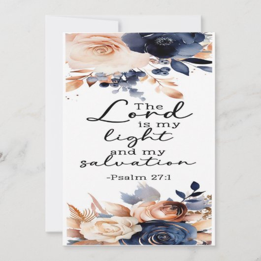 Psaumes 27:1 Carte d'encouragement (Devant)