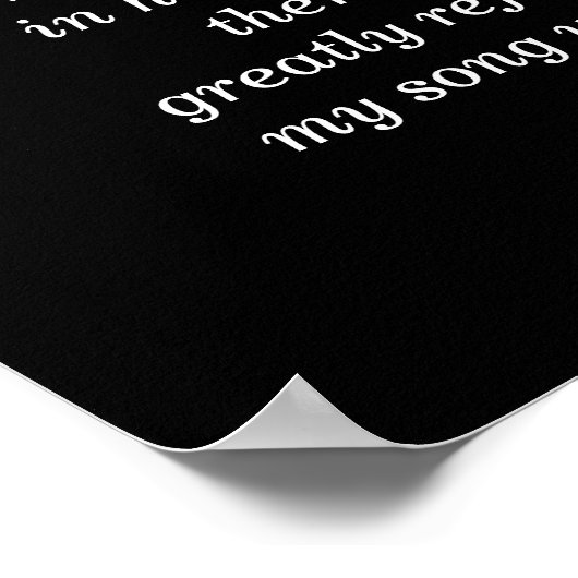 Psaumes 28:7 - Poster Art (Coin)