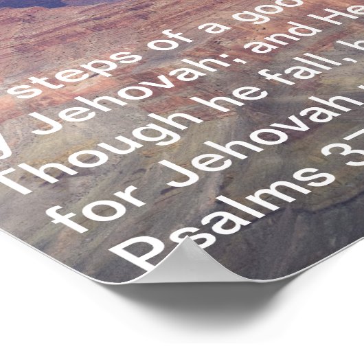 Psaumes 37:23-24 Poster (Coin)