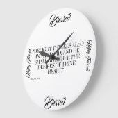 Psaumes 37:4 Horloge d'art mural (Angle)