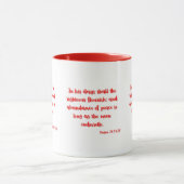 Psaumes 72:7 KJV Bible Verse Mug à deux tons (Centre)