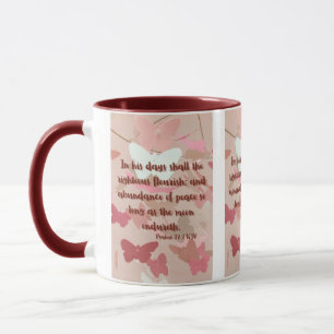 Psaumes 72:7 KJV Bible Verse Pic Mug Deux Tons