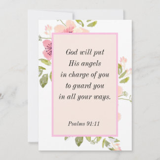 Psaumes 91:11 Verset biblique sur la carte de prot