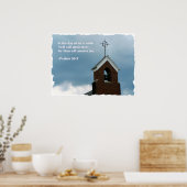 Psaumes Bible Verse Steeple Poster chrétien (Cuisine)