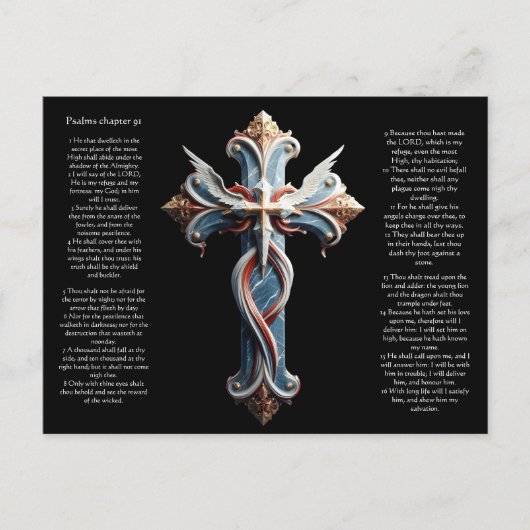 Psaumes chapitre 91 Carte postale (Devant)