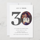  Pset 30th Birthday Foto Uitnodiging (Voorkant)