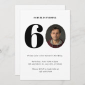  Pset 60th Birthday Foto Uitnodiging (Voorkant / Achterkant)