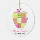 Pset Apple Pre-K leraar Keramisch Ornament (Links)
